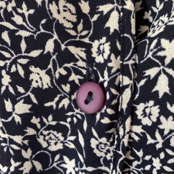 Vtg 80s sleeveless button down drawstring waist vest tunic top S - Picture 4 of 14